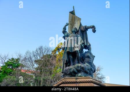 LISSABON, PORTUGAL, Pedro Alvares Cabral Monument (Rodolfo Bernardelli, 1940) Stockfoto