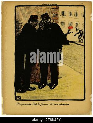 Vallotton - Crimes et Châtiments, Planche 3 Bougeons pas..., E 84-0429-003. Stockfoto