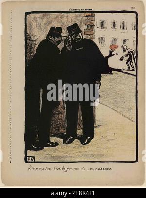 Vallotton - Crimes et Châtiments, Planche 3 Bougeons pas..., E 71-0373. Stockfoto