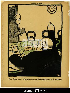 Vallotton - Crimes et châtiments, Planche 15 Une heure dix..., E 84-0429-015. Stockfoto