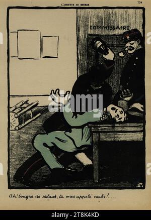 Vallotton - Crimes et Châtiments, Planche 22 Ah! Bougre de salaud, E 71-0392. Stockfoto