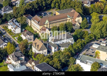 Aerial View, Future and Strategy Office Goethestraße, Administration Arnsberg Clinic, Goetehstraße, Neheim, Arnsberg, Sauerland, Nordrhein-Westfalen Stockfoto