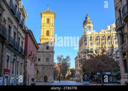 MURCIA, SPANIEN, Turm der Kirche von Santo Domingo Stockfoto