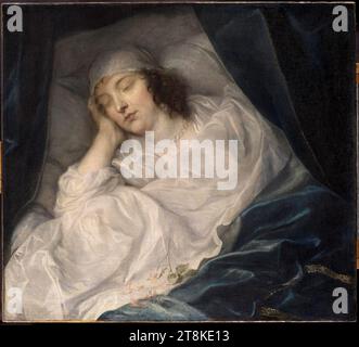 Van Dyck, Sir Anthony - Venetia, Lady Digby, auf ihrem Sterbebett Stockfoto