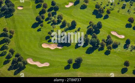 Luftaufnahme, Golfplatz Repetal, Mecklinghausen, Attendorn, Sauerland, Nordrhein-Westfalen, Deutschland Stockfoto