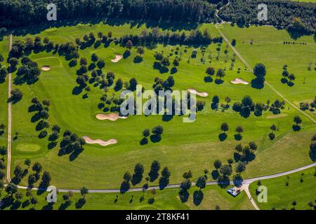 Luftaufnahme, Golfplatz Repetal, Mecklinghausen, Attendorn, Sauerland, Nordrhein-Westfalen, Deutschland Stockfoto