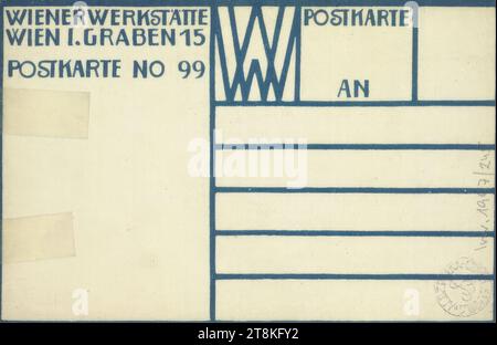 Postkarte Nr. 99 aus der Wiener Werkstätte: Mutterglück, Rudolf Kalvach, Wien 1883 - 1932 Kosmonosy, Kosmanos, Druck, Farblithographie, Blatt: 140 mm x 90 mm, in Druck, Österreich Stockfoto