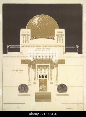 SECESSION, Joseph Maria Olbrich, Troppau 1867 - 1908 Düsseldorf, 1899, Druck, Farblithographie, Blatt: 89,5 x 71 cm Stockfoto