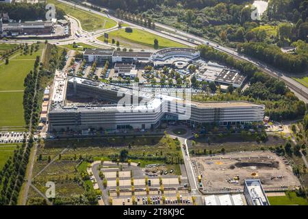 Luftaufnahme, Technologiepark Phoenix West Industriegebiet, Materna Hauptsitz Baustelle, BMW Dortmund Niederlassung, Hörde, Dortmund, Ruhrgebiet, Stockfoto