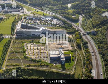 Luftaufnahme, Technologiepark Phoenix West Industriegebiet, Materna Hauptsitz Baustelle, BMW Dortmund Niederlassung, Hörde, Dortmund, Ruhrgebiet, Stockfoto
