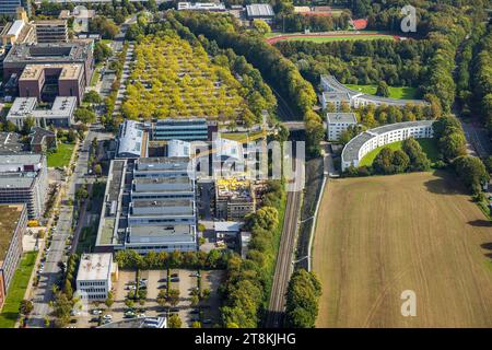 Luftbild, TU Technische Universität Dortmund, BioMedizinZentrum (BMZ), Max-Planck-Institut für molekulare Physiologie, Baustelle Otto-Hahn-Straße Ecke Stockfoto