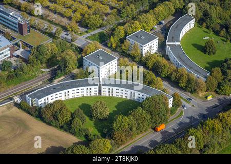 Luftaufnahme, Studentenunterkunft, Meitnerweg, TU Dortmund, Eichlinghofen, Dortmund, Ruhrgebiet, Nordrhein-Westfalen, Keim Stockfoto