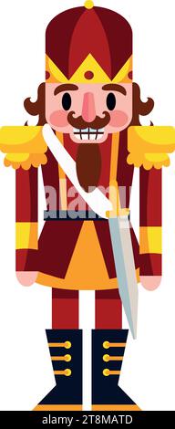 weihnachtsnussknacker mit Schwert Stock Vektor