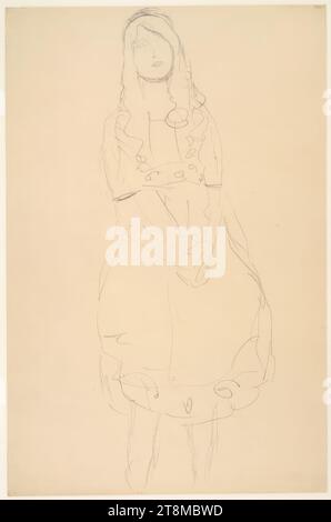 Studie für "Porträt von Mäda Primavesi", Mäda Primavesi, Gustav Klimt (Wien 1862 - 1918 Wien), 1912-1913, Zeichnung, Bleistift auf Papier, Blatt: 56 x 37,6 cm Stockfoto