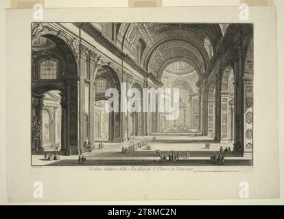 Veduta interna della Basilica di S. Pietro im Vaticano - Piranesi fecit. Stockfoto