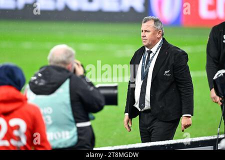 Coach Ian Foster beim Finale der Rugby union World Cup XV RWC Südafrika Springboks gegen Neuseeland All Blacks im Stade de France in Saint-Denis bei Paris am 28. Oktober 2023. Quelle: Victor Joly/Alamy Live News Stockfoto