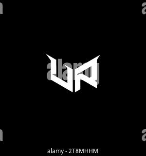 Ur Premium Emblem Logo Initial Esport und Gaming Design Konzept Stock Vektor