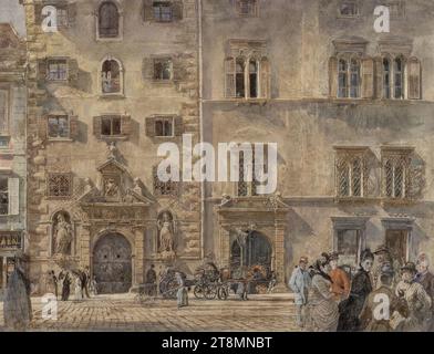 Das Landhaus und die Waffenkammer in Graz, Rudolf von Alt (Wien 1812 - 1905 Wien), 1885, Zeichnung, Aquarell, Körperfarbe, 36 x 46,8 cm Stockfoto