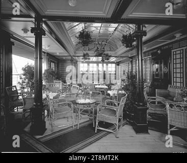 Verandah Café der RMS Mauretania. Stockfoto