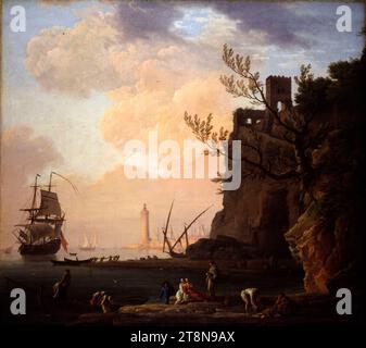 Vernet, Claude Joseph - Eine Italienische Hafenszene Stockfoto