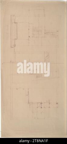 villa dr. Ing. Frantisek und Milada Müller, Prag, XVIII., Stresovicka 842 (heute 820), Tschechische Republik, Grundriss, 1929-1930, Architekturzeichnung, Redprint, 248 x 510 mm Stockfoto