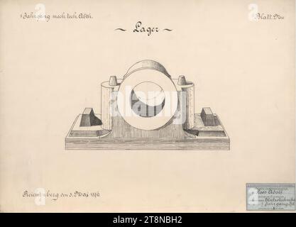 Werke aus Loos' Schultagen, Camp, 3. Mai 1886, 1886, Architekturzeichnung, Zeichenpapier; Tinte, 376 x 513 mm Stockfoto