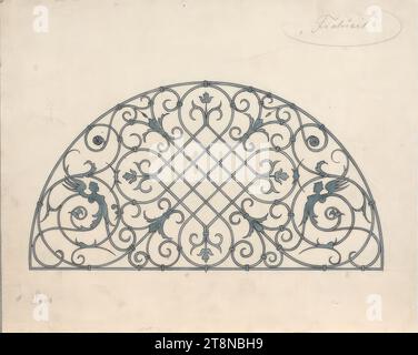 Werke aus Loos' Schulzeit, Gitter, 1885–1888, Architekturzeichnung, Zeichenpapier; Tinte, 305 x 380 mm Stockfoto