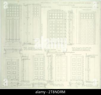 Bad Groß Ullersdorf (Nordmähren), Sanatorium Thesstal, Tischlerei IX, Alfred Castelliz (Celje 1870 - 1940 Wien), 1912, Architekturzeichnung, Aquafix; Bleistiftzeichnung, 38,2 x 43 cm Stockfoto