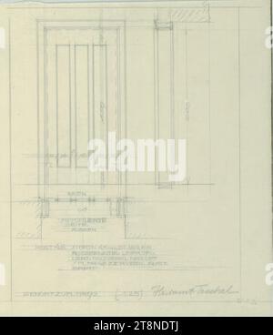 Bad Groß Ullersdorf (Nordmähren), Sanatorium Thesstal, eintürig, Alfred Castelliz (Celje 1870 - 1940 Wien), 1912, Architekturzeichnung, Papier, fein; Bleistiftzeichnung, 20,7 x 18,1 cm Stockfoto