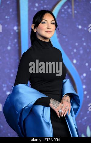 London, Großbritannien. November 2023. Julia Michaels bei der Wish Premiere, London, Großbritannien, 20. November 2023. Foto: Stuart Hardy/ABACAPRESS.COM Credit: Abaca Press/Alamy Live News Stockfoto