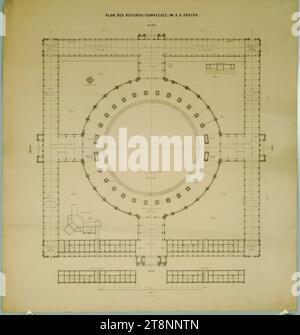 Wien II, Weltausstellung 1873, Standortplan, Carl von Hasenauer (Wien 1833 - 1894 Wien), 1871-1873, Plan, Druck Stockfoto