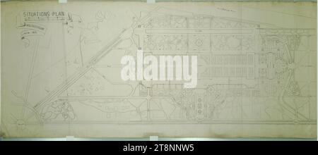 Wien II, Weltausstellung 1873, Standortplan, Carl von Hasenauer (Wien 1833 - 1894 Wien), 1871-1873, Plan, Tinte und Stift auf Papier Stockfoto