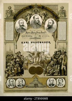 Wien II, Weltausstellung 1873, Carl von Hasenauer (Wien 1833 - 1894 Wien), 1871-1873, Drucke, Lithographien Stockfoto
