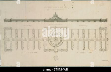 Wien II, Weltausstellung 1873, Standortplan, Carl von Hasenauer (Wien 1833 - 1894 Wien), 1871-1873, Plan, Druck Stockfoto