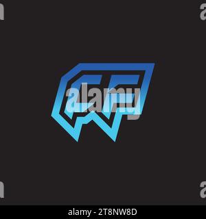 CF Initial Inspiration Logo Design Esport und Gaming Clans Ideen Stock Vektor