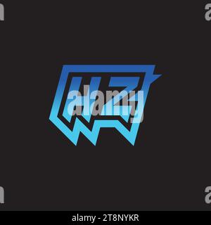 HZ Initial Inspiration Logo Design Esport und Gaming Clans Ideen Stock Vektor