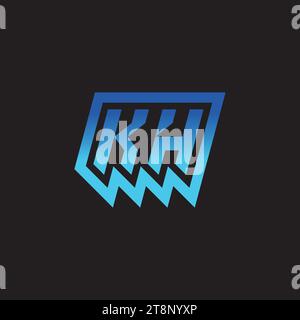 KH Initial Inspiration Logo Design Esport und Gaming Clans Ideen Stock Vektor