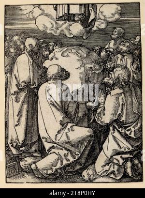 Die Himmelfahrt (kleine Passion, 35), die kleine Passion, Albrecht Dürer (Nürnberg 1471 - 1528 Nürnberg), um 1510, Druck, Holzschnitt; Blatt auf Plattenkante zugeschnitten, Blatt: 12,7 x 9,8 cm Stockfoto