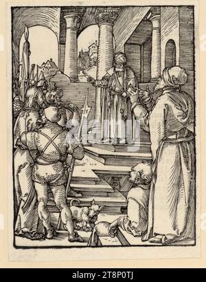 Christus vor Pilatus (kleine Passion, 16), die kleine Passion, Albrecht Dürer (Nürnberg 1471 - 1528 Nürnberg), um 1508/09, Druck, Holzschnitt, Blatt: 13,8 x 10,3 cm Stockfoto