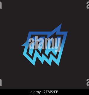 NW Initial Inspiration Logo Design Esport und Gaming Clans Ideen Stock Vektor