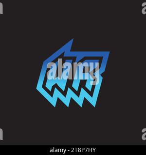 WR Initial Inspiration Logo Design Esport und Gaming Clans Ideen Stock Vektor