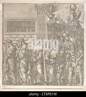 Der Triumph von Julius Cäsar: Blatt 7, der Triumph von Julius Cäsar, Andrea Andreani (Mantua (zwischen 1541 und 1559) - (zwischen 1623 und 1629) Mantua), 1599, Druckerei, clair obscur Holzschnitt von vier Platten Stockfoto