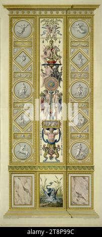Loggien des Raffael im Vatikan: Pilastro X. B, Esterno (Drache), 1776, Druck, farbiger Kupferstich, Blatt: 106,4 x 48 cm, l.o. '#10 Stockfoto