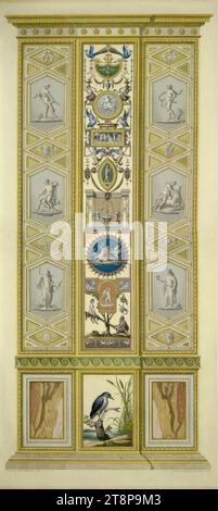 Loggien des Raffael im Vatikan: Pilastro VIII B, Esterno (kingfisher), 1775, Druck, farbiger Kupferstich, Blatt: 107,8 x 47,8 cm, l.o. 'N°5 Stockfoto