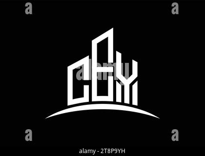 Letter CEY Gebäudevektor Monogramm Logo Design Vorlage. Building Shape CEY-Logo. Stock Vektor