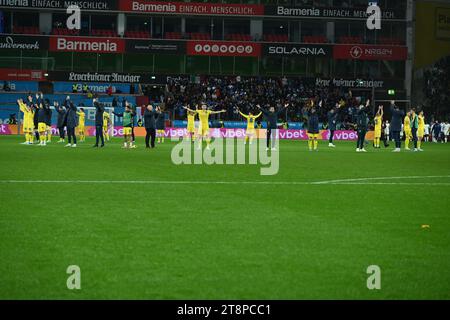 Leverkusen, Deutschland. November 2023. Finale (Ukraine) während des UEFA-Qualifikationsspiels 2023-2024 zwischen der Ukraine 0-0 Italien im BayArena Stadion am 20. November 2023 in Leverkusen. Kredit: Maurizio Borsari/AFLO/Alamy Live News Kredit: Aflo Co. Ltd./Alamy Live News Stockfoto