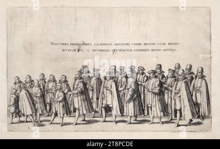 Begräbnisfeierlichkeiten für König Friedrich II. Von Dänemark und Norwegen am 5. Juni 1588 in Roskilde: Bildtafel 2, TYPUS | Trauerparade 5. Junij, Anno. 12. Jahrhundert | gehalten von Rodtschildij während der Beerdigung von Serenißimi und dem mächtigsten Herrn D. FRIEDRICH II | von Dänemark, Norwegen, den Goten, Wandaloru [m]- | das des Königs usw. das Werk und der Rat der anstrengenden | und wahrhaftig der edle Herr Henrici Ranzovij, | Botschafter des Königs der Dänen in Holsatien und Ditmarsia, etc. gebildet & Serenißimo Poten- | und dem allerliebsten Herrn Stockfoto