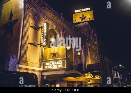 Richard Rodgers Theater in New York. Stockfoto