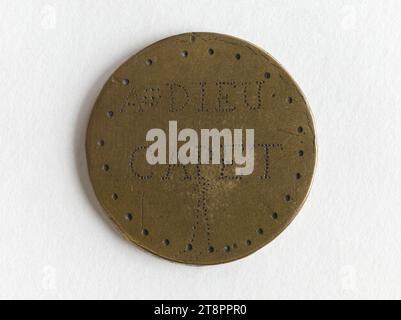 Abschied Capet, 21. Januar 1793, Anonym, Array, Numismatik, Medaille, Abmessungen - Werk: Durchmesser: 2,9 cm, Gewicht (Typenabmessung): 10,79 g Stockfoto