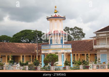 Cao Dai Heiliger Stuhl, vietnamesische synkretistische Sekte, gegründet 1926, Tay Ninh City, Provinz Tay Ninh, Vietnam Stockfoto